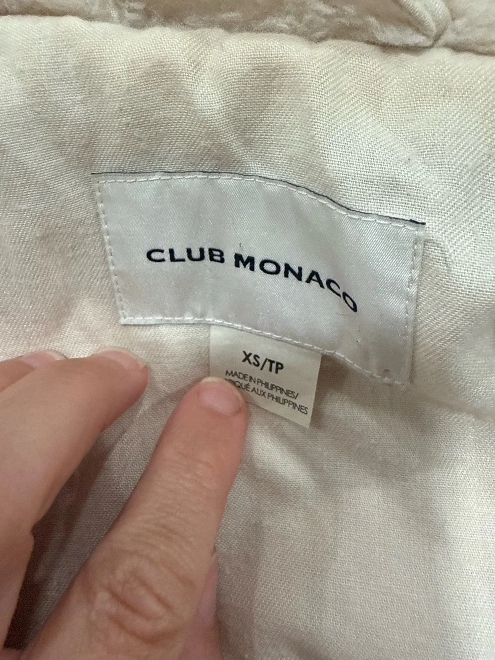Club Monaco Women’s Novah Cropped Faux Fur Teddy Jacket XS